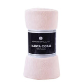 Manta Coral Fleece Ultra Suave Chantilly 125x150 cm
