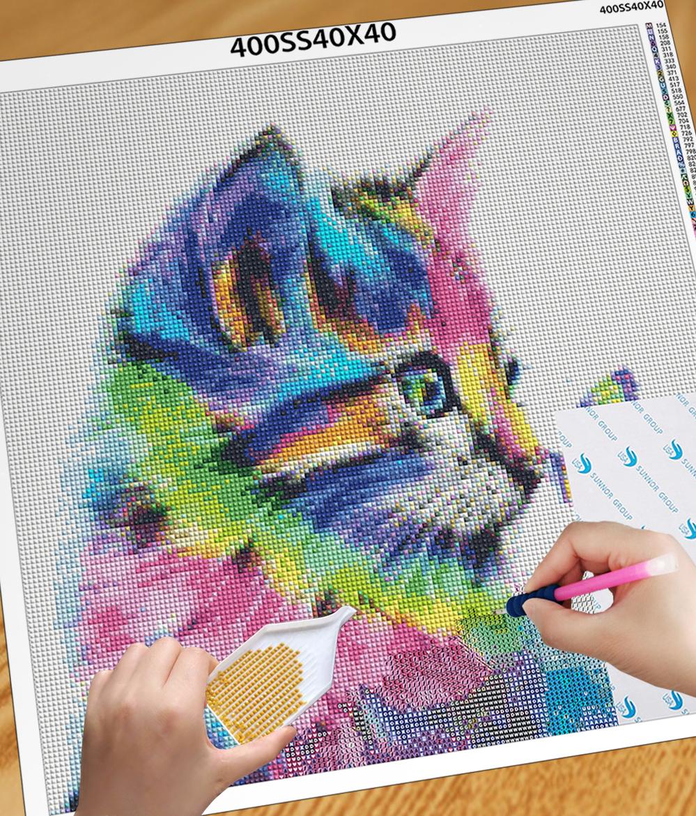 Pintura De Diamante 3D Multicolor Perro