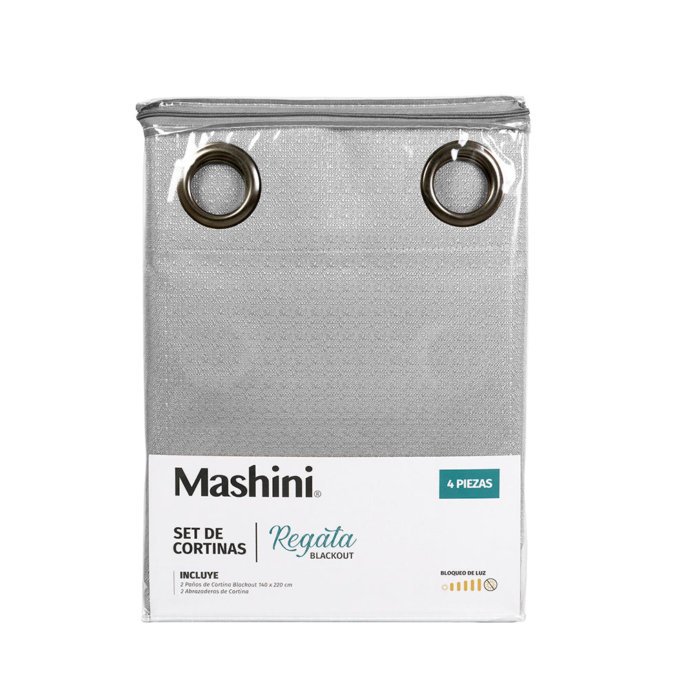Set de Cortinas Blackout Argolla Regata