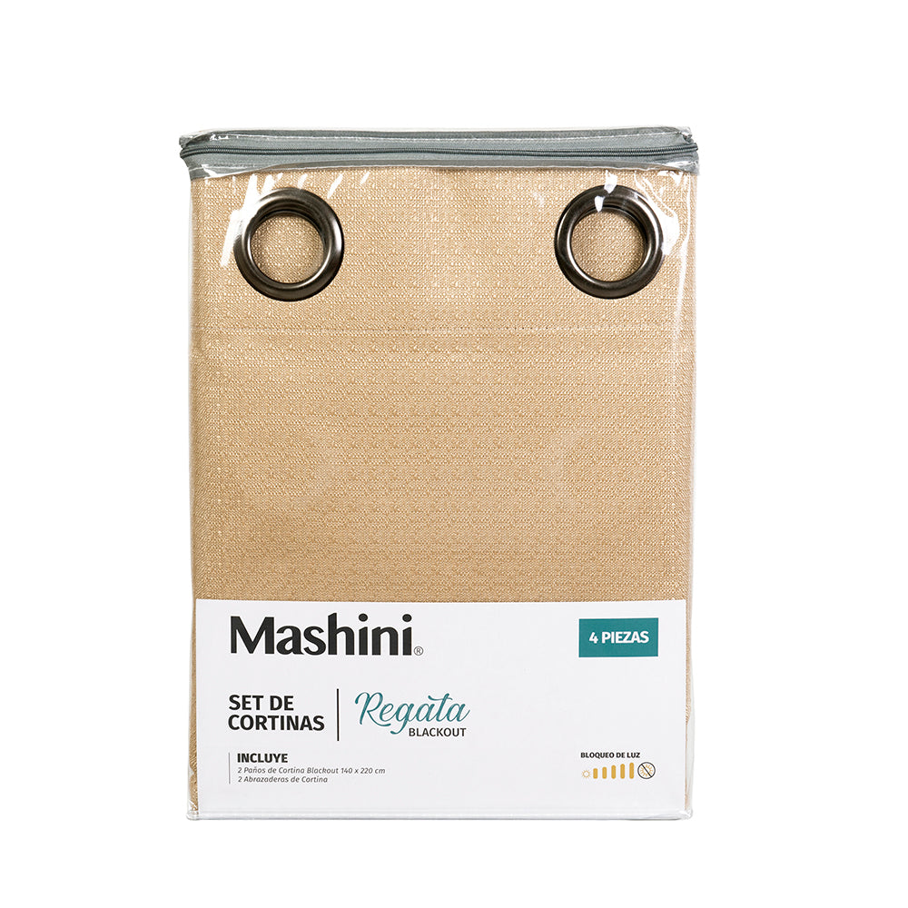 Set de Cortinas Blackout Argolla Regata